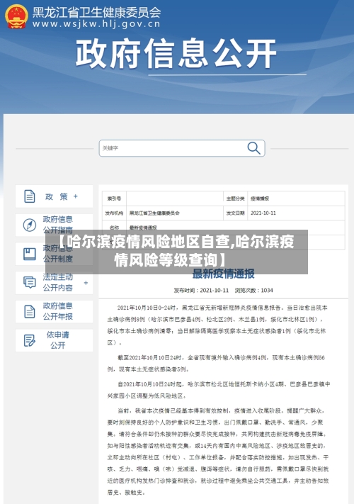 【哈尔滨疫情风险地区自查,哈尔滨疫情风险等级查询】