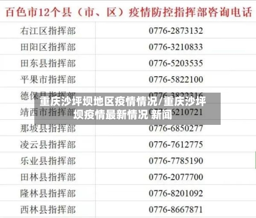重庆沙坪坝地区疫情情况/重庆沙坪坝疫情最新情况 新闻