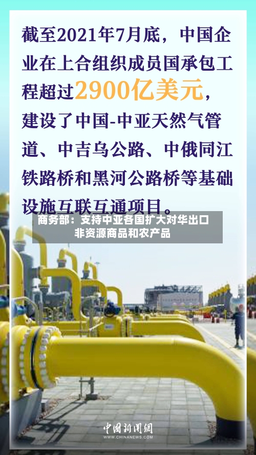 商务部：支持中亚各国扩大对华出口非资源商品和农产品
