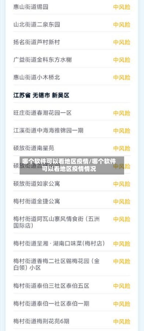 哪个软件可以看地区疫情/哪个软件可以看地区疫情情况