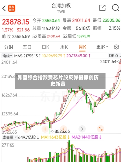 韩国综合指数受芯片股反弹提振创历史新高