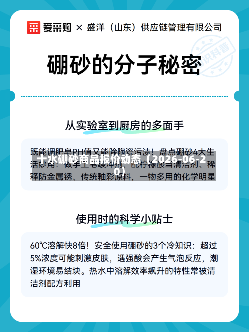 十水硼砂商品报价动态（2026-06-20）