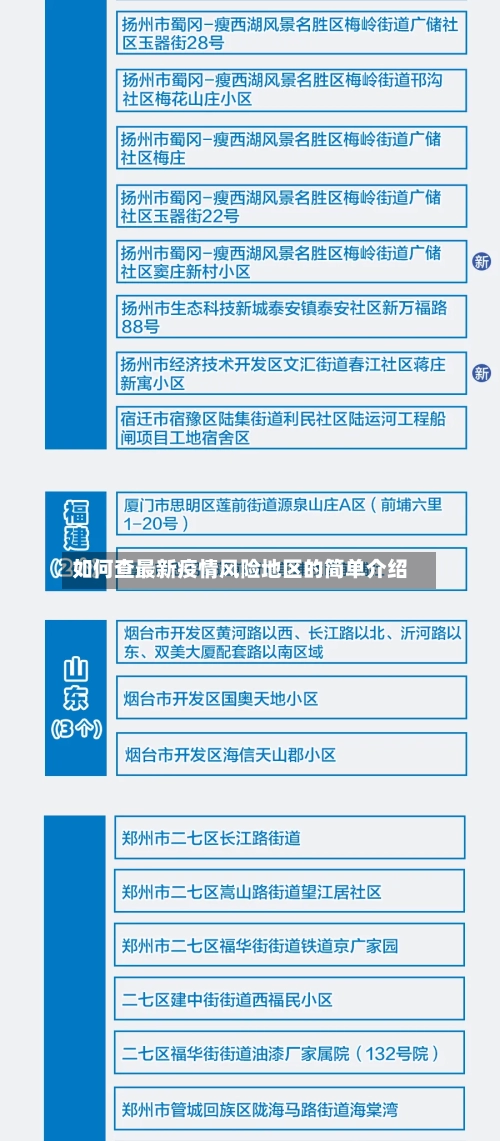 如何查最新疫情风险地区的简单介绍