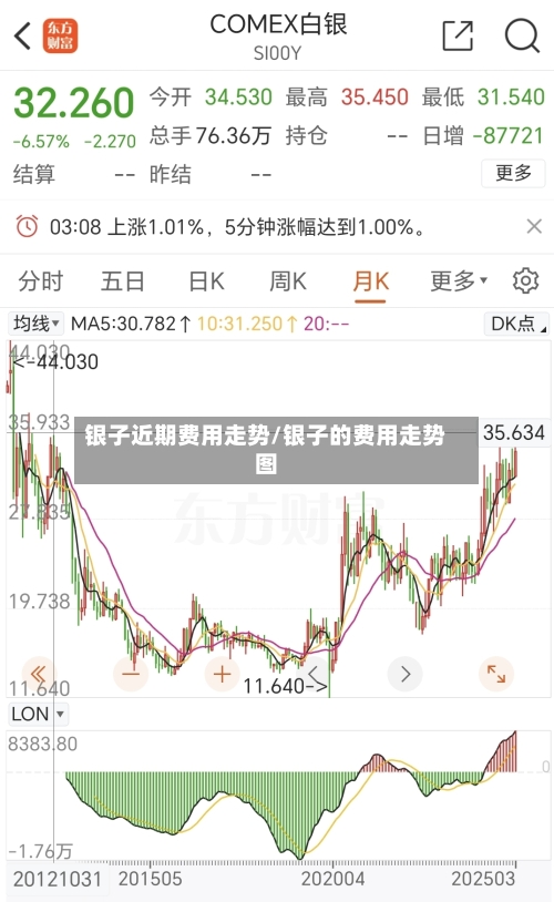 银子近期费用走势/银子的费用走势图