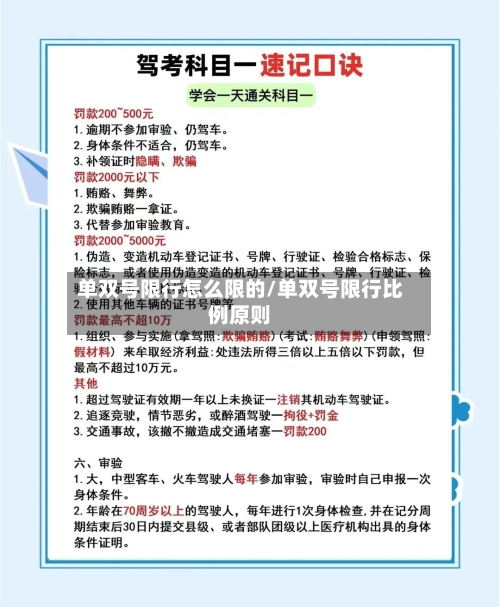单双号限行怎么限的/单双号限行比例原则