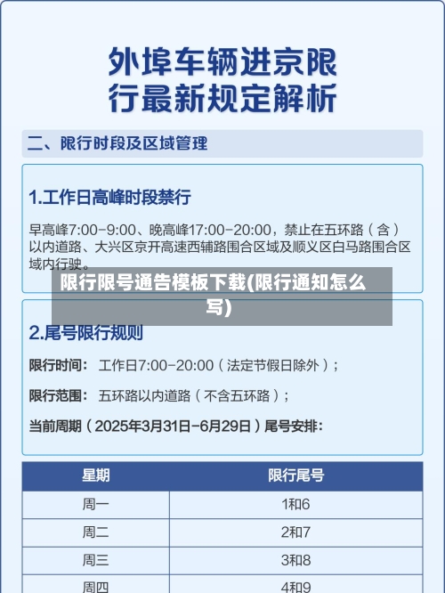限行限号通告模板下载(限行通知怎么写)