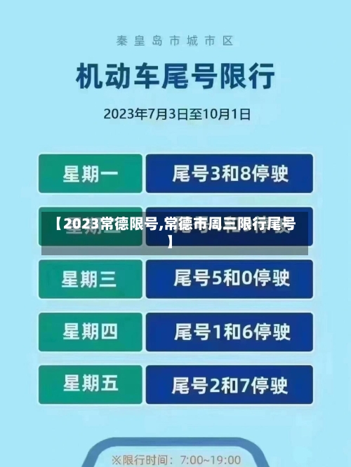 【2023常德限号,常德市周三限行尾号】