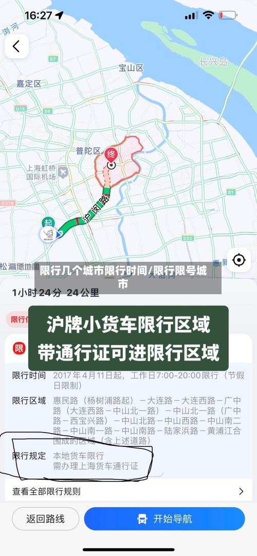 限行几个城市限行时间/限行限号城市