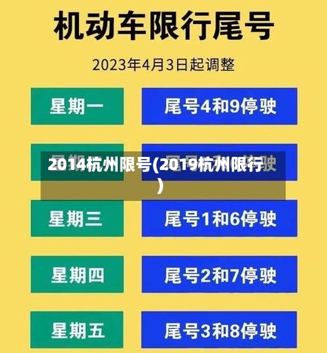 2014杭州限号(2019杭州限行)