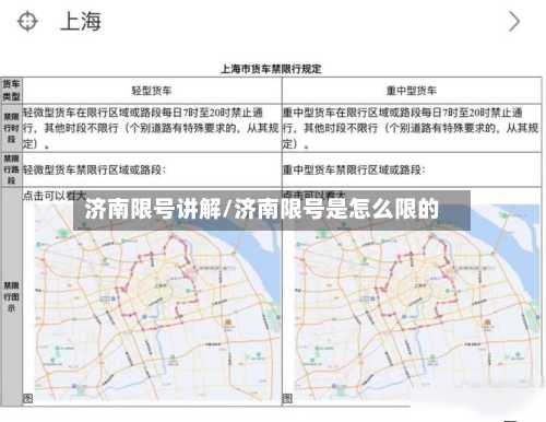 济南限号讲解/济南限号是怎么限的