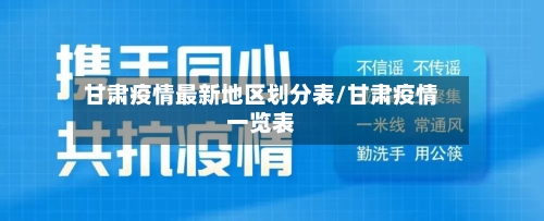 甘肃疫情最新地区划分表/甘肃疫情一览表