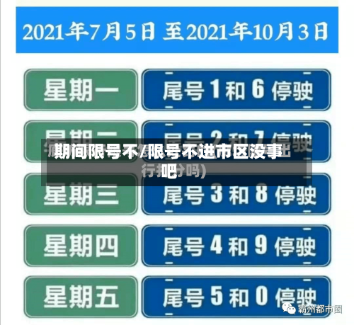 期间限号不/限号不进市区没事吧