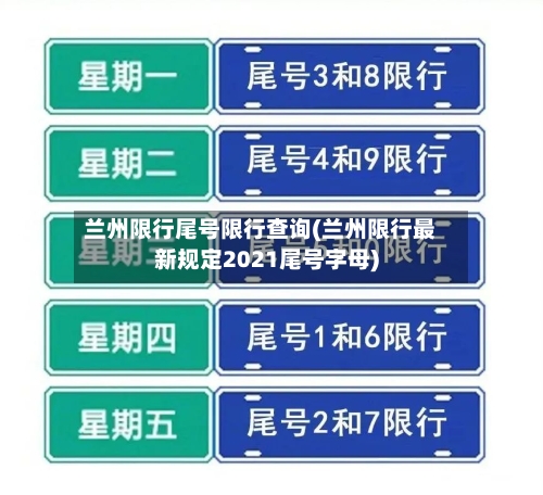 兰州限行尾号限行查询(兰州限行最新规定2021尾号字母)
