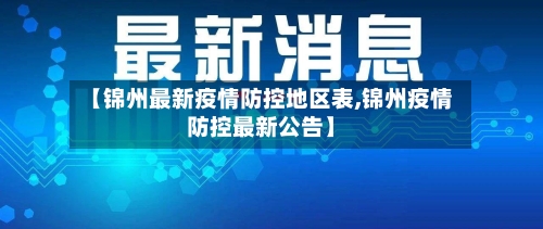 【锦州最新疫情防控地区表,锦州疫情防控最新公告】
