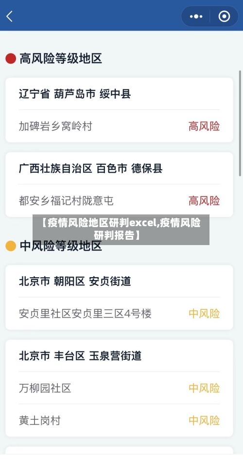 【疫情风险地区研判excel,疫情风险研判报告】