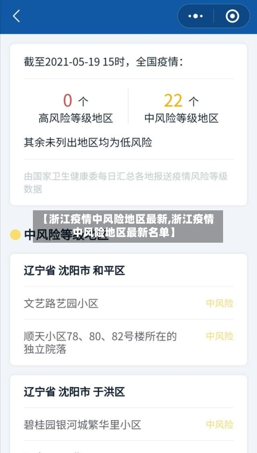 【浙江疫情中风险地区最新,浙江疫情中风险地区最新名单】