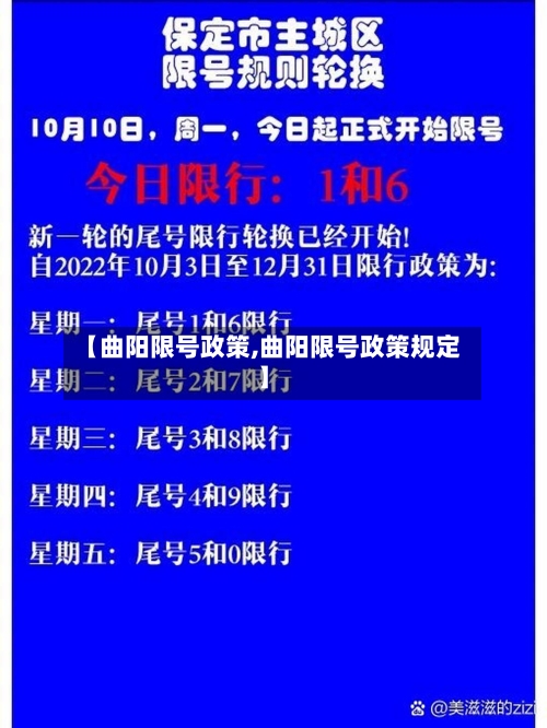 【曲阳限号政策,曲阳限号政策规定】