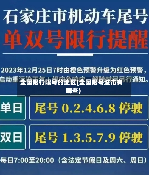 全国限行限号的地区(全国限号城市有哪些)