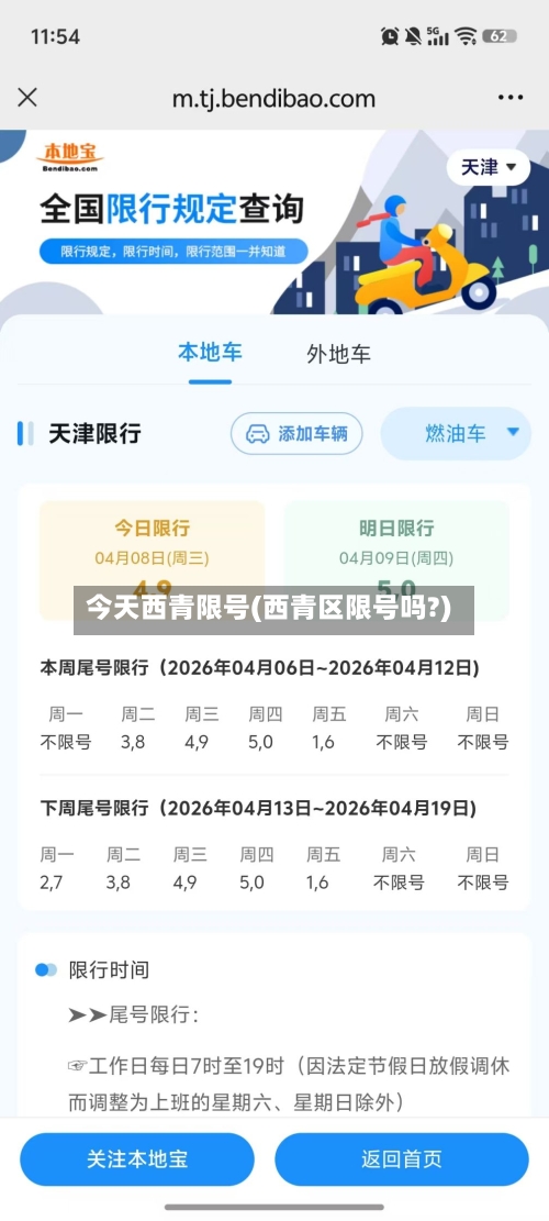 今天西青限号(西青区限号吗?)