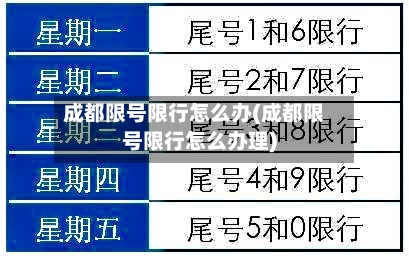 成都限号限行怎么办(成都限号限行怎么办理)