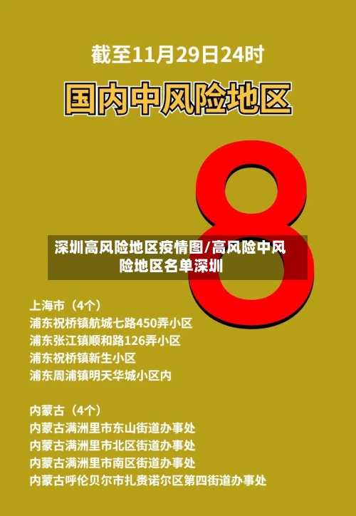 深圳高风险地区疫情图/高风险中风险地区名单深圳