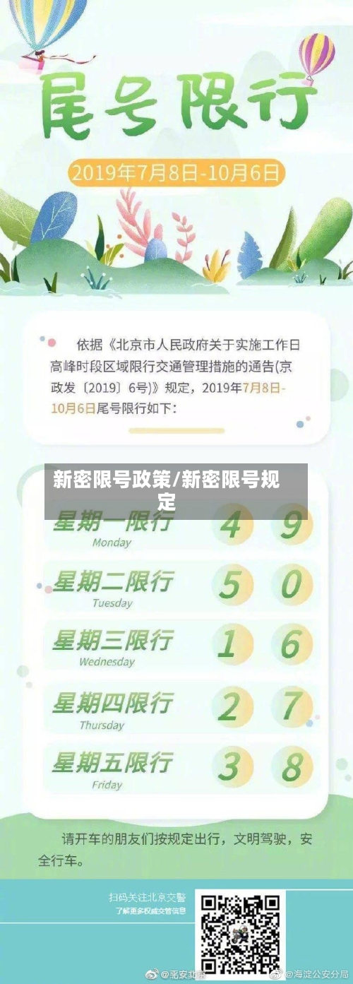 新密限号政策/新密限号规定