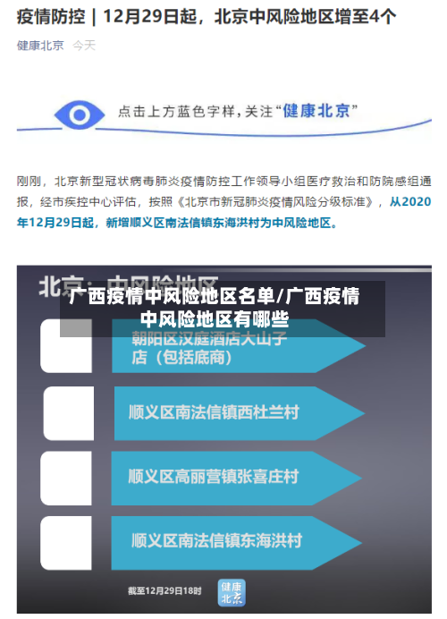 广西疫情中风险地区名单/广西疫情中风险地区有哪些