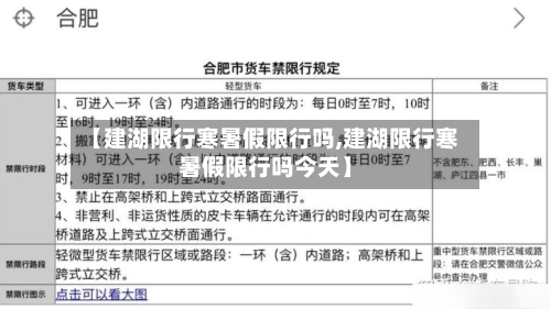 【建湖限行寒暑假限行吗,建湖限行寒暑假限行吗今天】