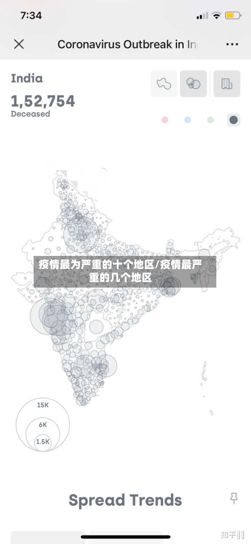 疫情最为严重的十个地区/疫情最严重的几个地区