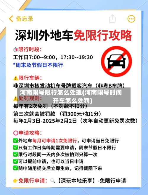 河南限号限行怎么处理(河南限号时间开车怎么处罚)
