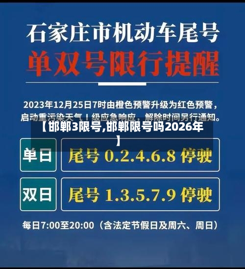 【邯郸3限号,邯郸限号吗2026年】