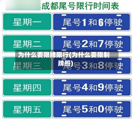 为什么要限牌限行(为什么要限制牌照)
