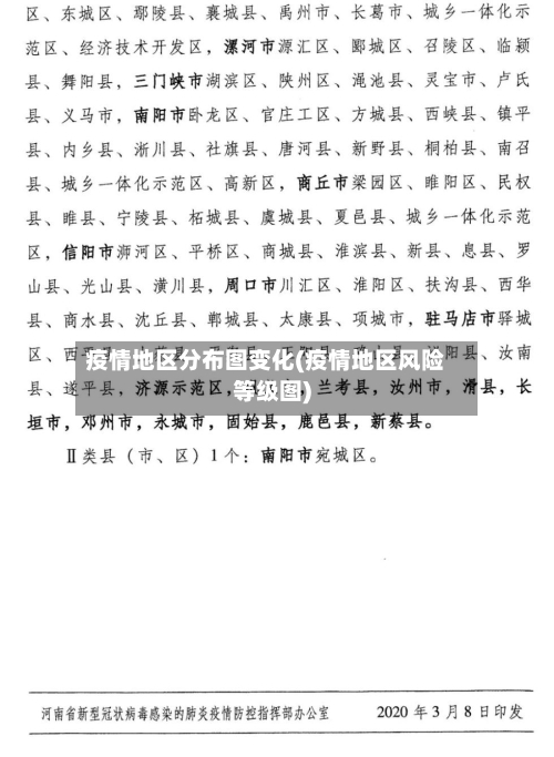 疫情地区分布图变化(疫情地区风险等级图)
