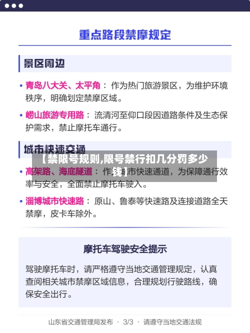 【禁限号规则,限号禁行扣几分罚多少钱】