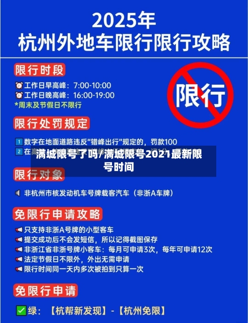 满城限号了吗/满城限号2021最新限号时间