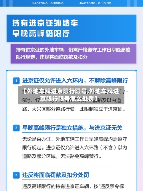 【外地车牌进京限行限号,外地车牌进京限行限号怎么处罚】