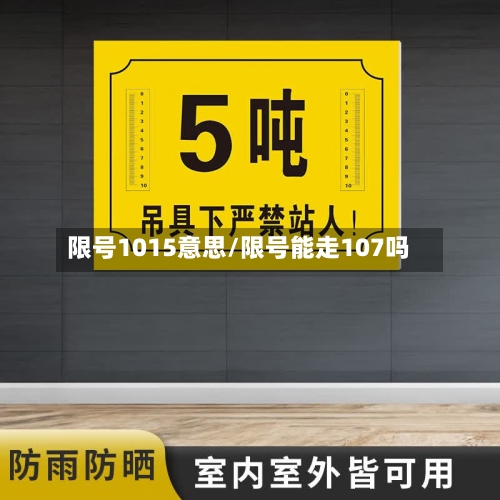 限号1015意思/限号能走107吗
