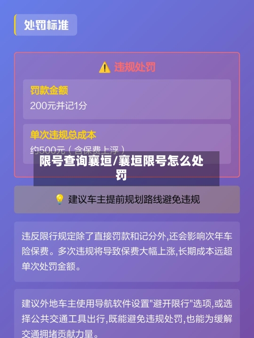限号查询襄垣/襄垣限号怎么处罚