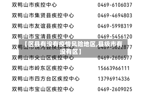 【区县有没有疫情风险地区,县级市有没有区】
