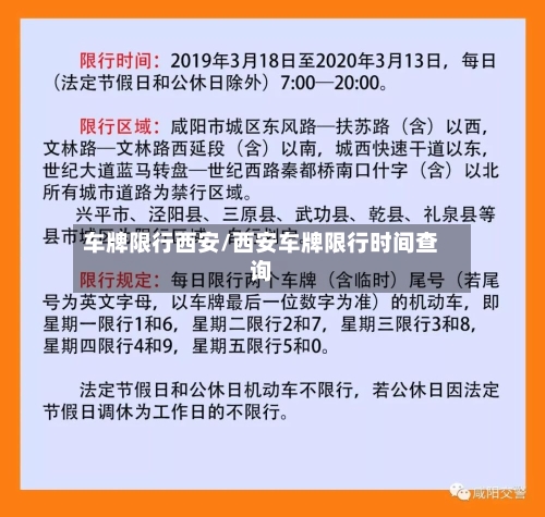 车牌限行西安/西安车牌限行时间查询