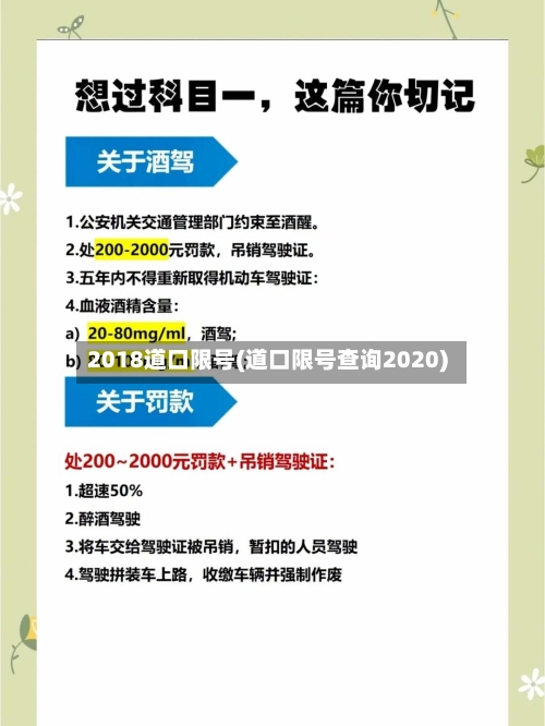 2018道口限号(道口限号查询2020)