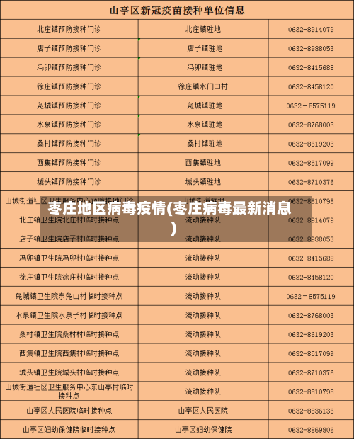枣庄地区病毒疫情(枣庄病毒最新消息)