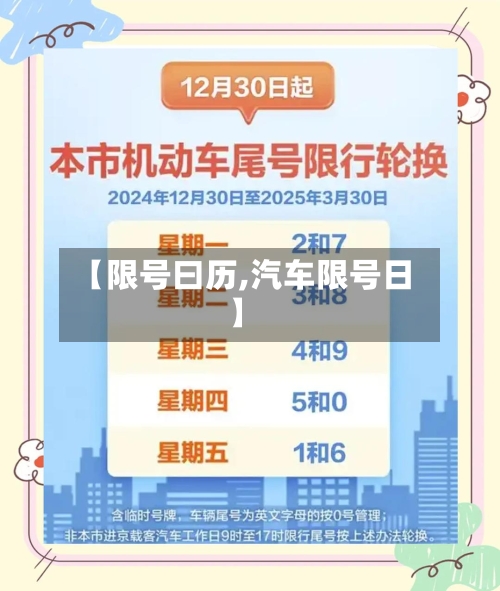 【限号曰历,汽车限号日】