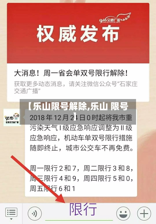 【乐山限号解除,乐山 限号】