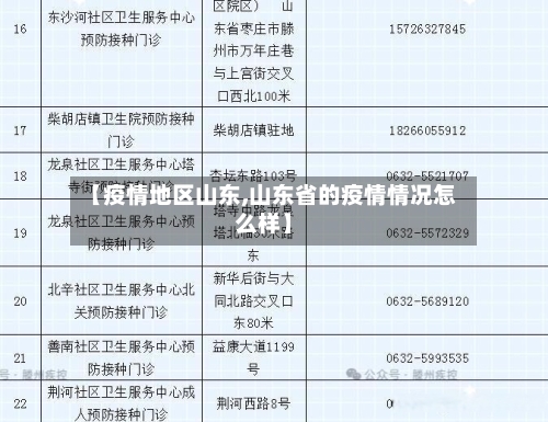 【疫情地区山东,山东省的疫情情况怎么样】