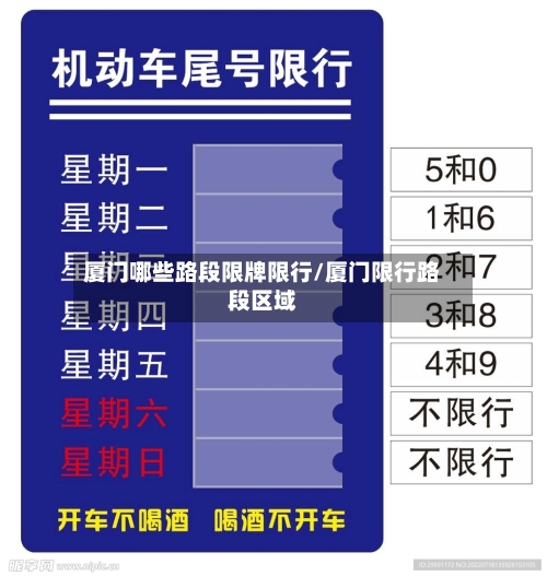 厦门哪些路段限牌限行/厦门限行路段区域
