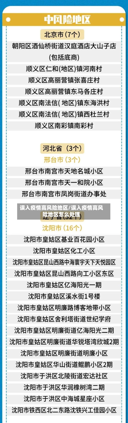 误入疫情高风险地区/误入疫情高风险地区怎么处理