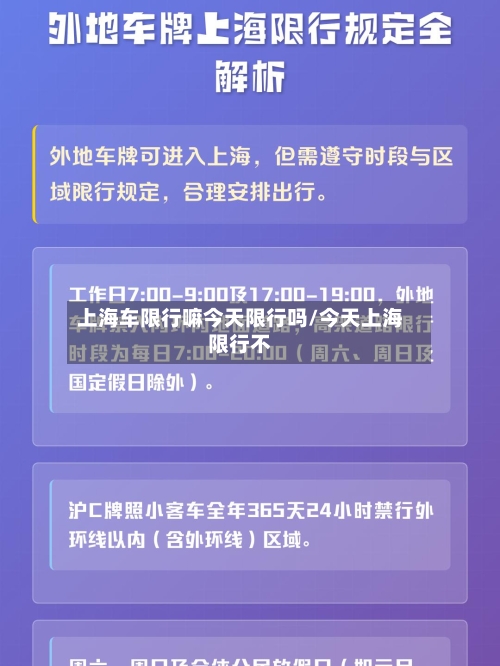 上海车限行嘛今天限行吗/今天上海限行不