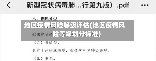 地区疫情风险等级评估(地区疫情风险等级划分标准)