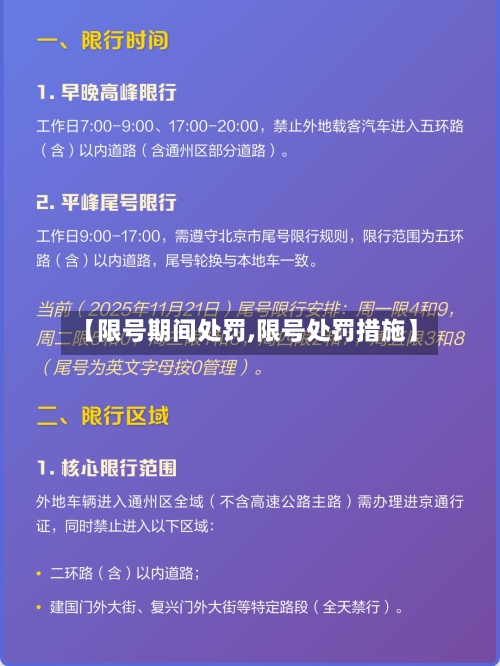 【限号期间处罚,限号处罚措施】